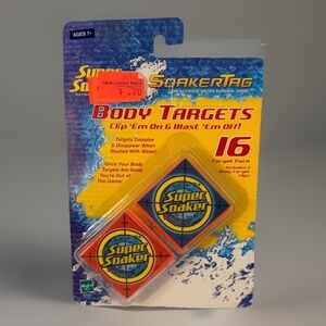 Vintage Super Soaker Tag Body Targets 16 Pack NIP 2000s Water Game Hasbro Rare